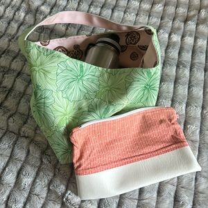 Hawaiian Canvas tote bag, zipper pouch bag & water bottle